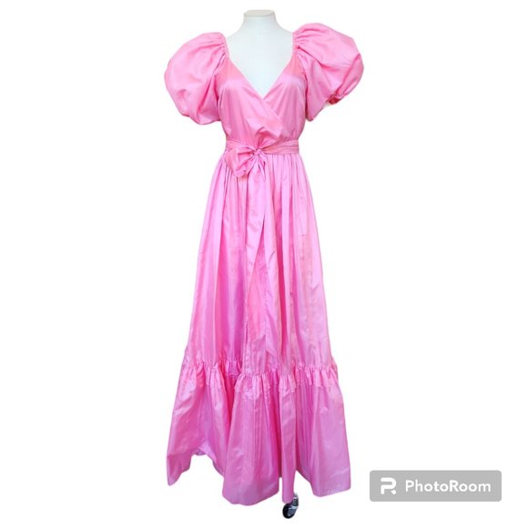 LOVESHACKFANCY Ida Dress Fuchsia Size 0 - Picture 2 of 3
